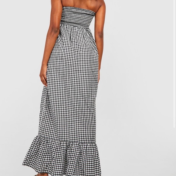 Gingham knot front maxi dress - Picture 4 of 9